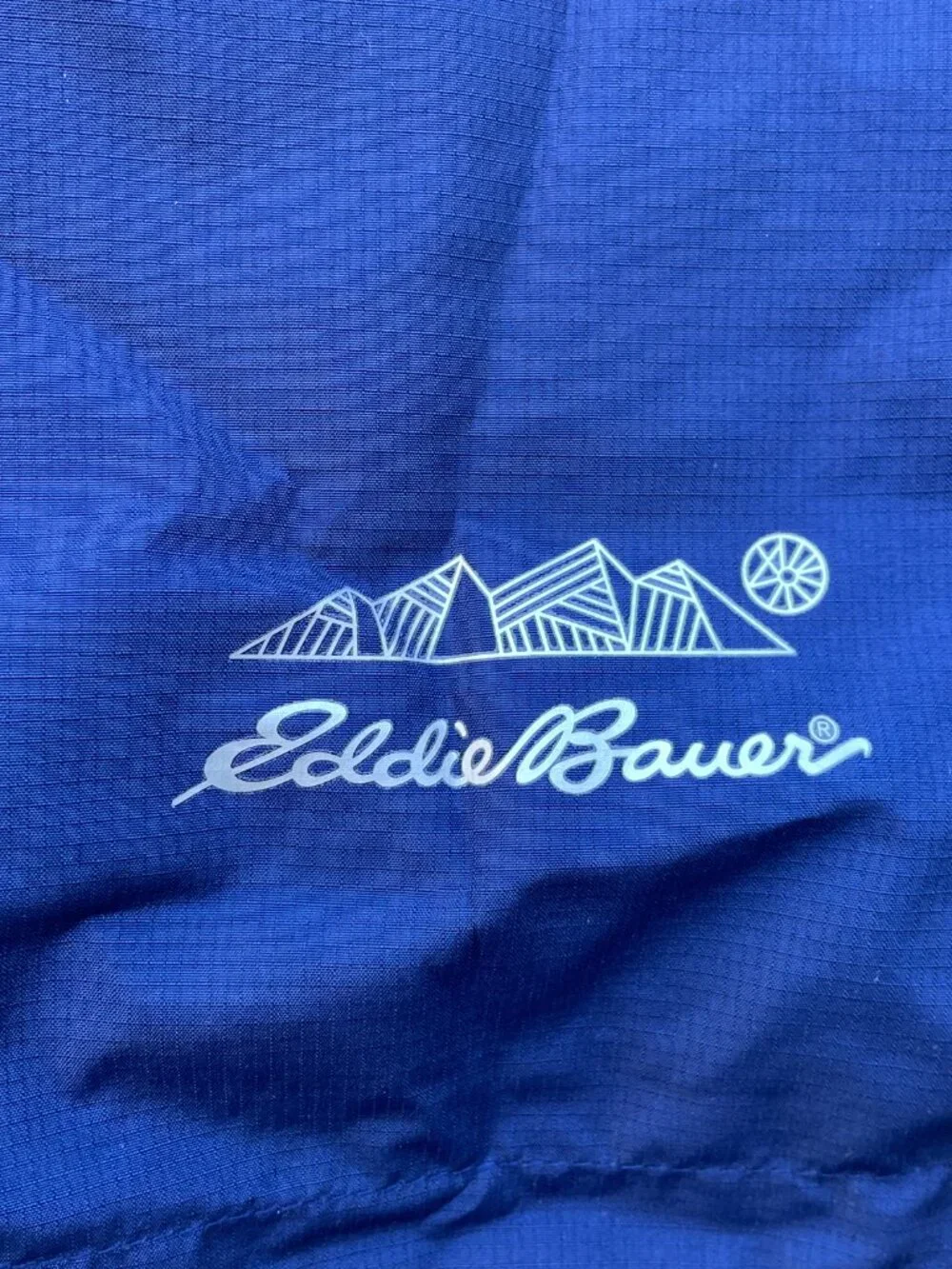 NWT Eddie Bauer Youth L 14/16 Blue Hooded Jacket Rain Coat Lightweight Gorpcore